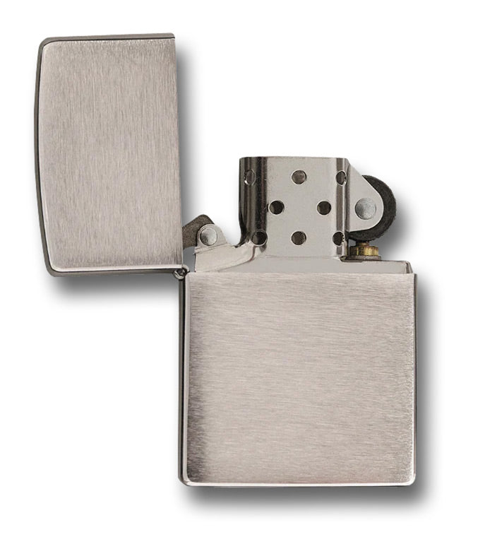 USA ZIPPO LIGHTER - BRUSHED CHROME