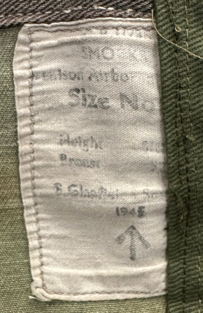 AIRBORNE DENISON SMOCK DATED 1945 - REPAIRED (REF: 3)