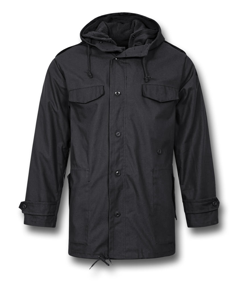 NEW REPRO GERMAN PARKA - BLACK