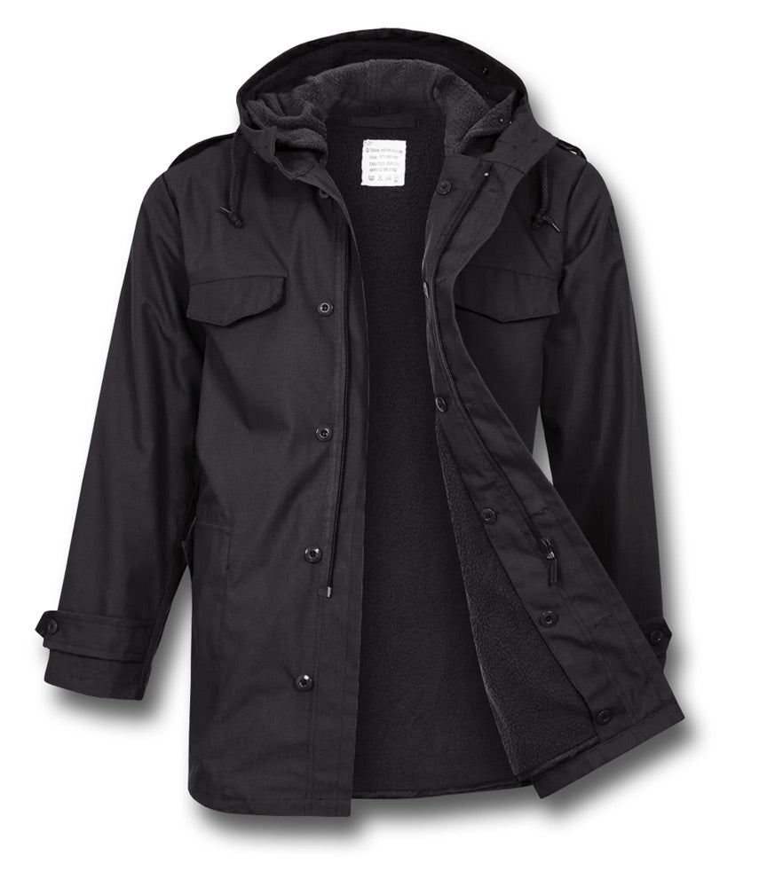 NEW REPRO GERMAN PARKA - BLACK