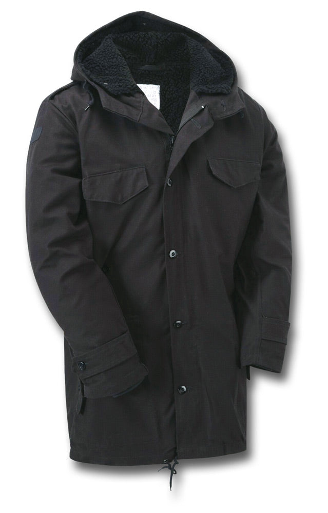 NEW REPRO GERMAN PARKA - BLACK