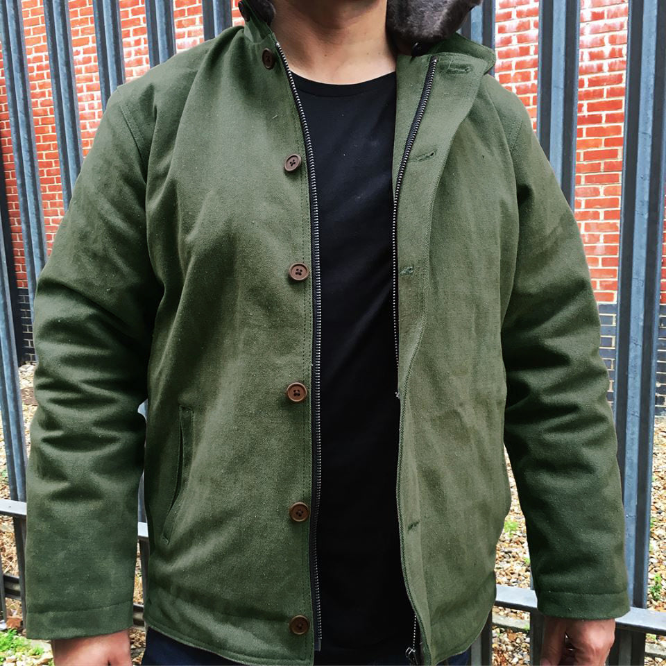 USN TYPE N1 DECK JACKET - GREEN