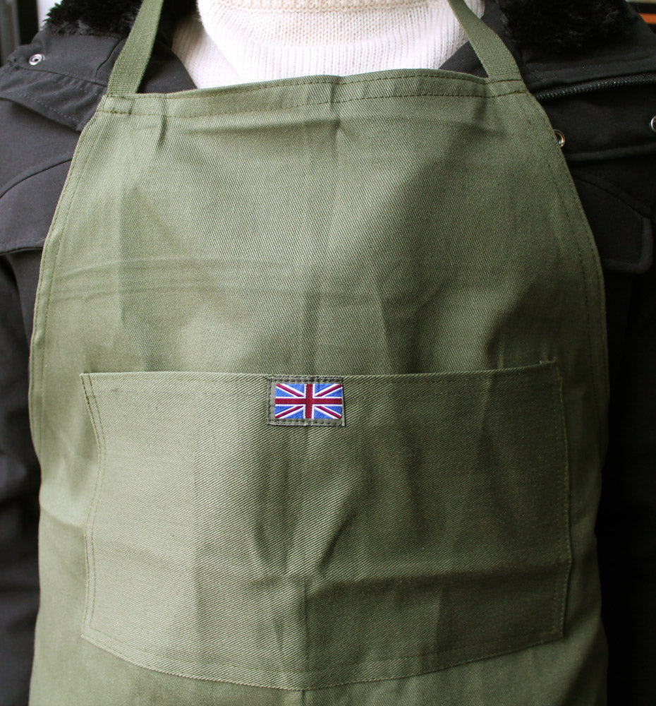 UPCYCLED GREEN MILITARY APRON