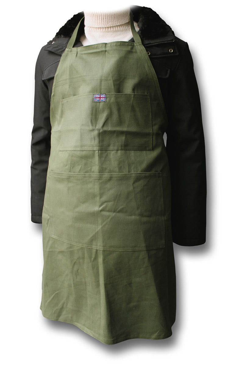 UPCYCLED GREEN MILITARY APRON