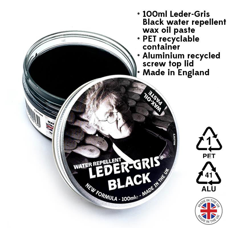 ALTBERG LEDER GRIS WAX-OIL PASTE - BLACK 100ML