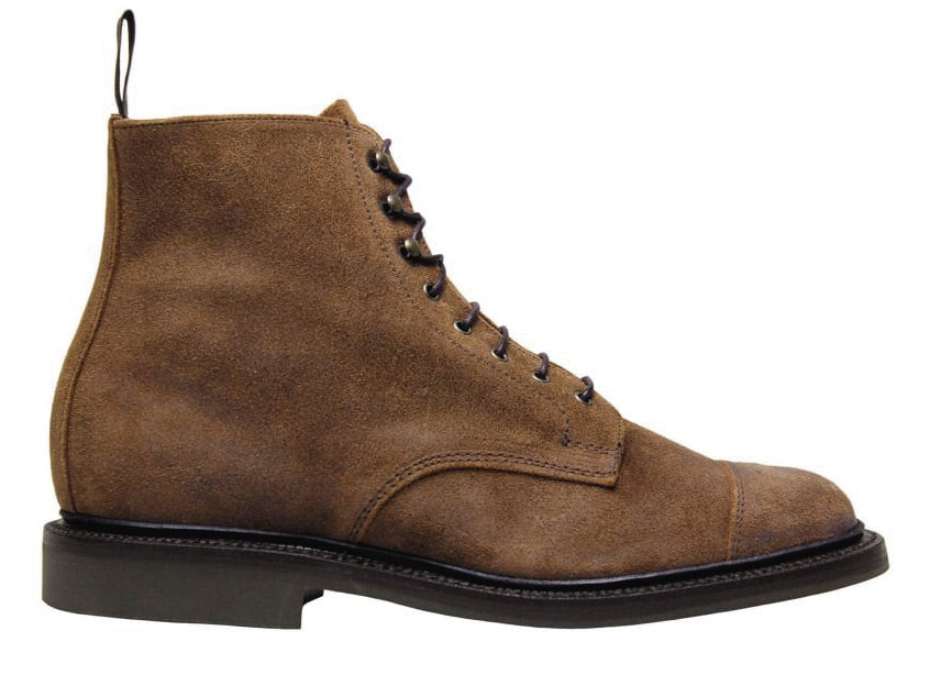 SANDERS CRAIG SUEDE DERBY BOOTS - SNUFF BROWN