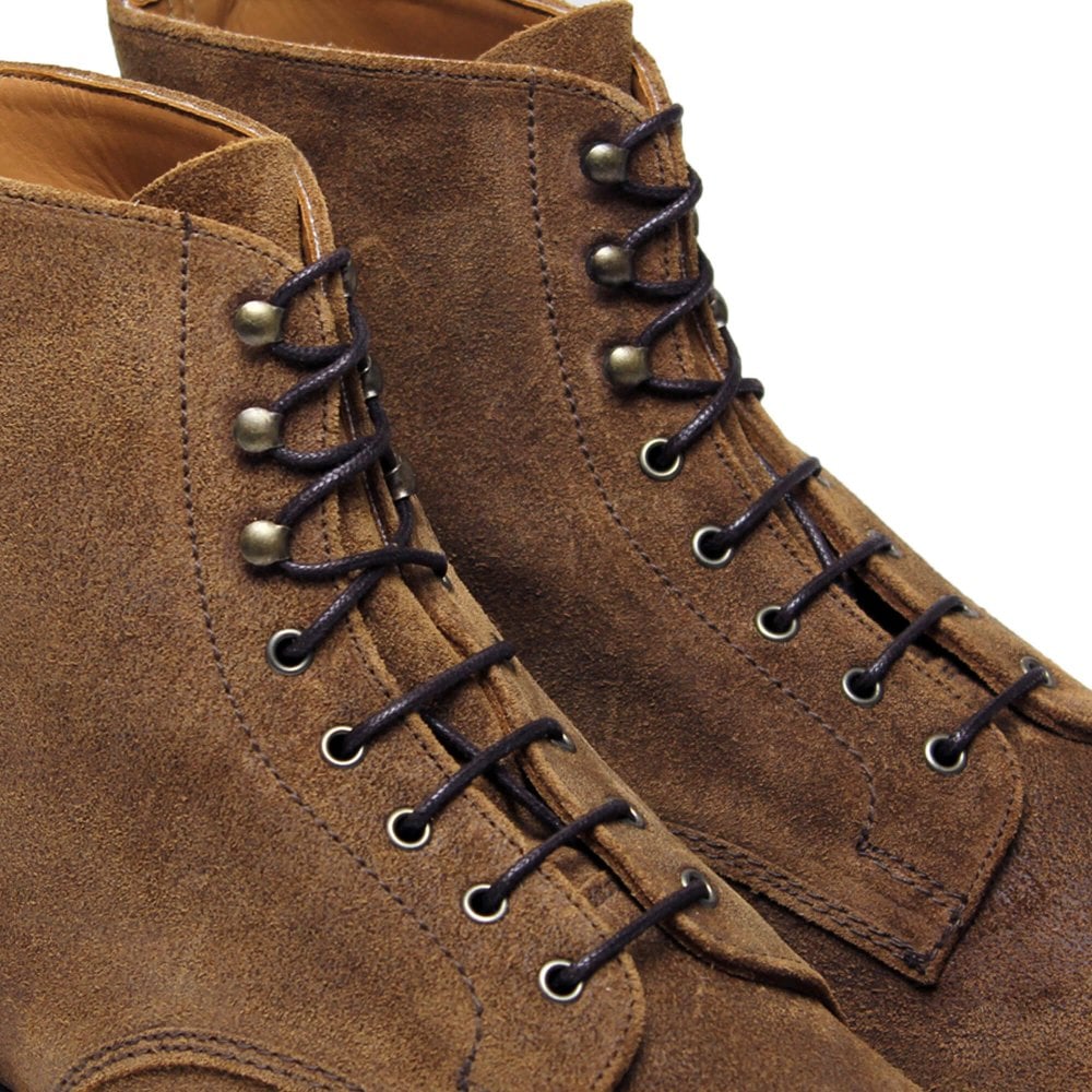 SANDERS CRAIG SUEDE DERBY BOOTS - SNUFF BROWN