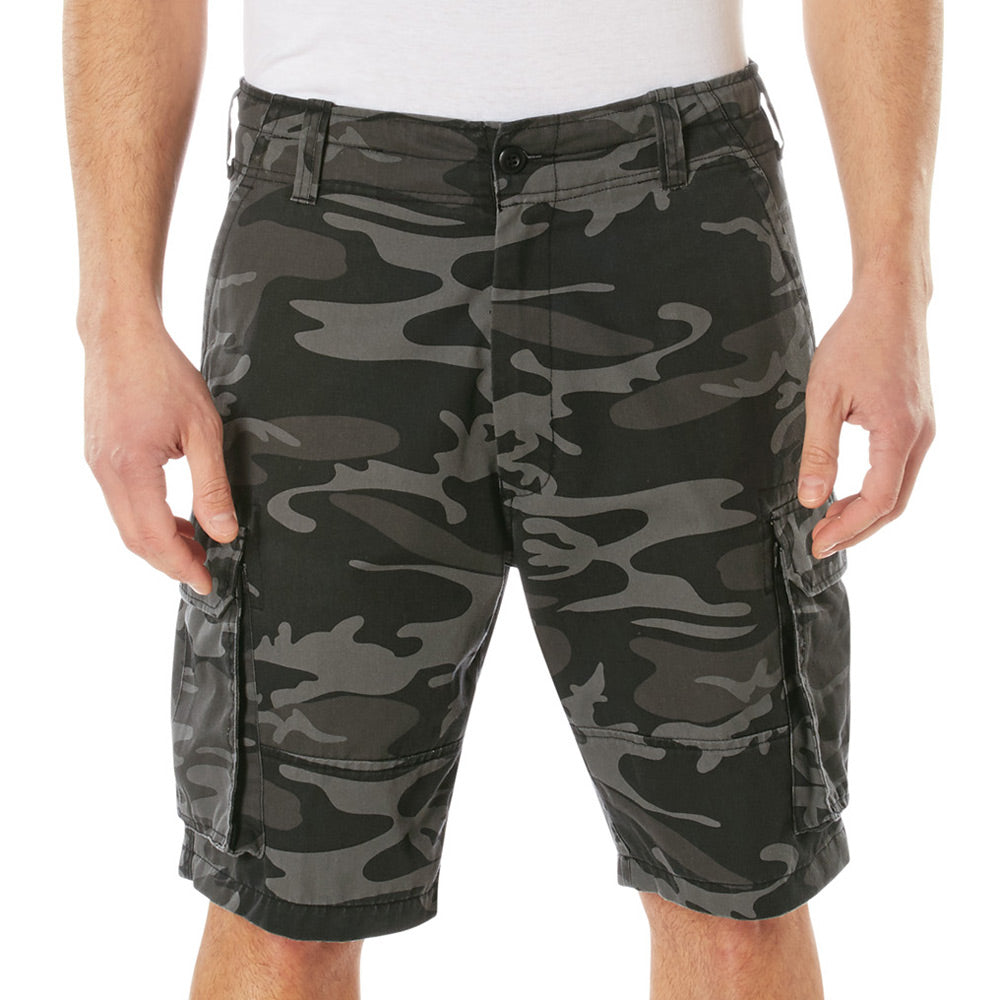 ROTHCO VINTAGE PARATROOPER CARGO SHORTS - BLACK CAMO