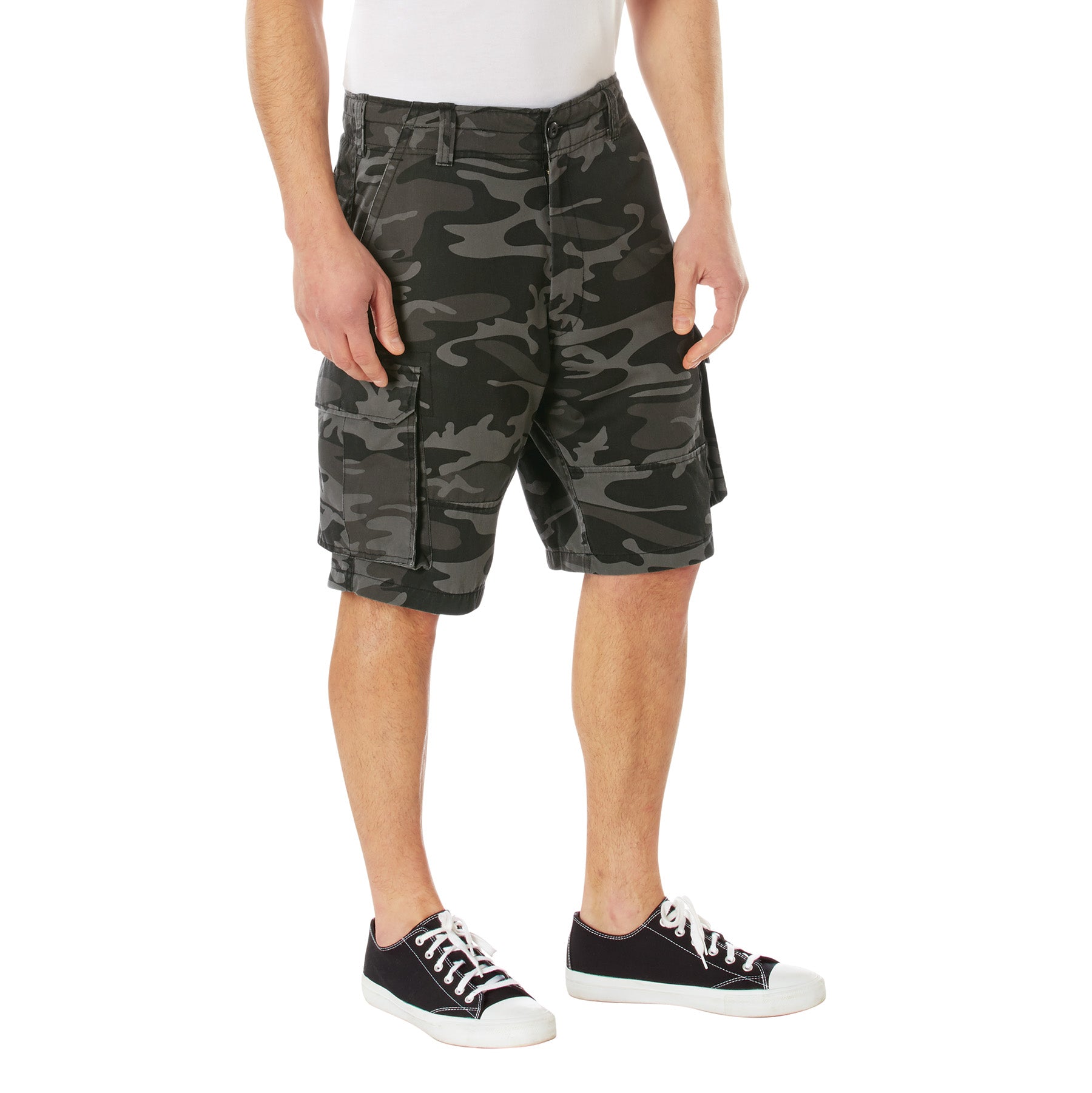 ROTHCO VINTAGE PARATROOPER CARGO SHORTS - BLACK CAMO