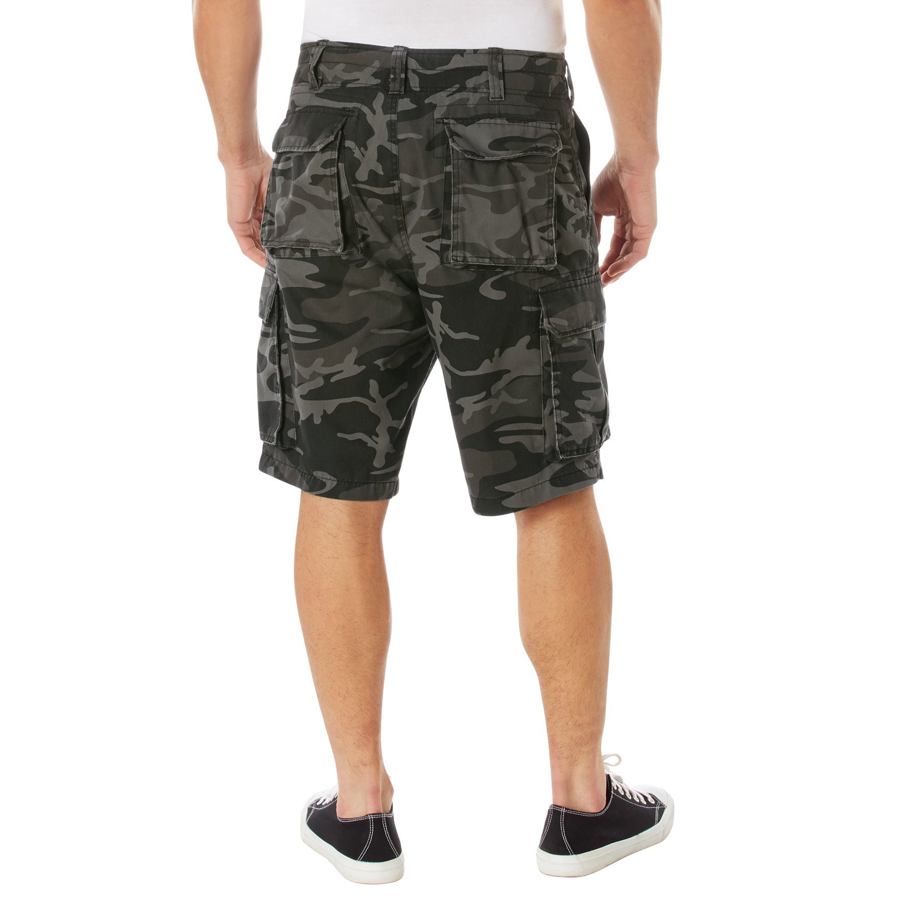 ROTHCO VINTAGE PARATROOPER CARGO SHORTS - BLACK CAMO