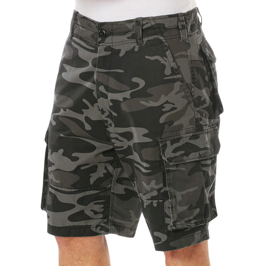 ROTHCO VINTAGE PARATROOPER CARGO SHORTS - BLACK CAMO