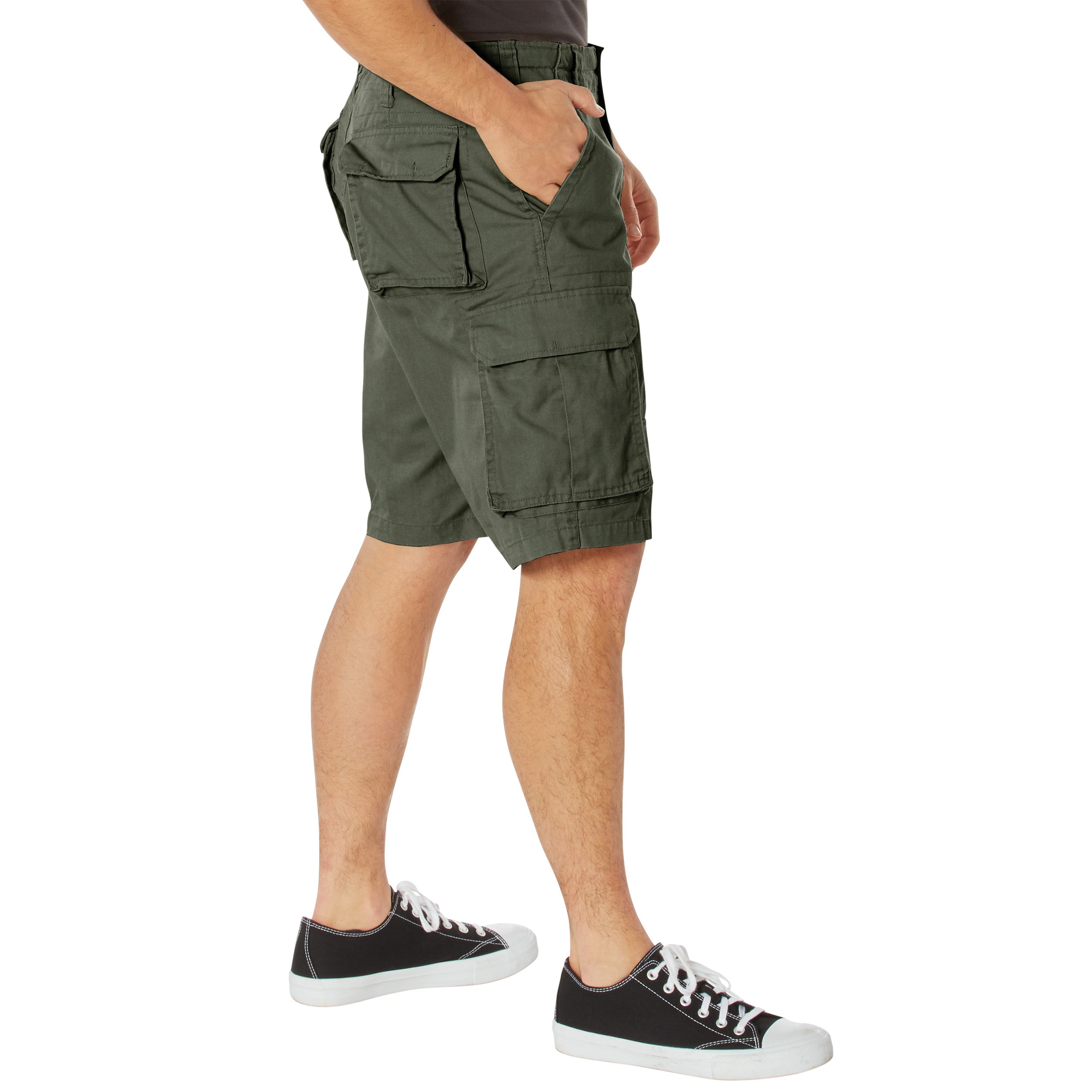 ROTHCO VINTAGE PARATROOPER CARGO SHORTS - OLIVE GREEN