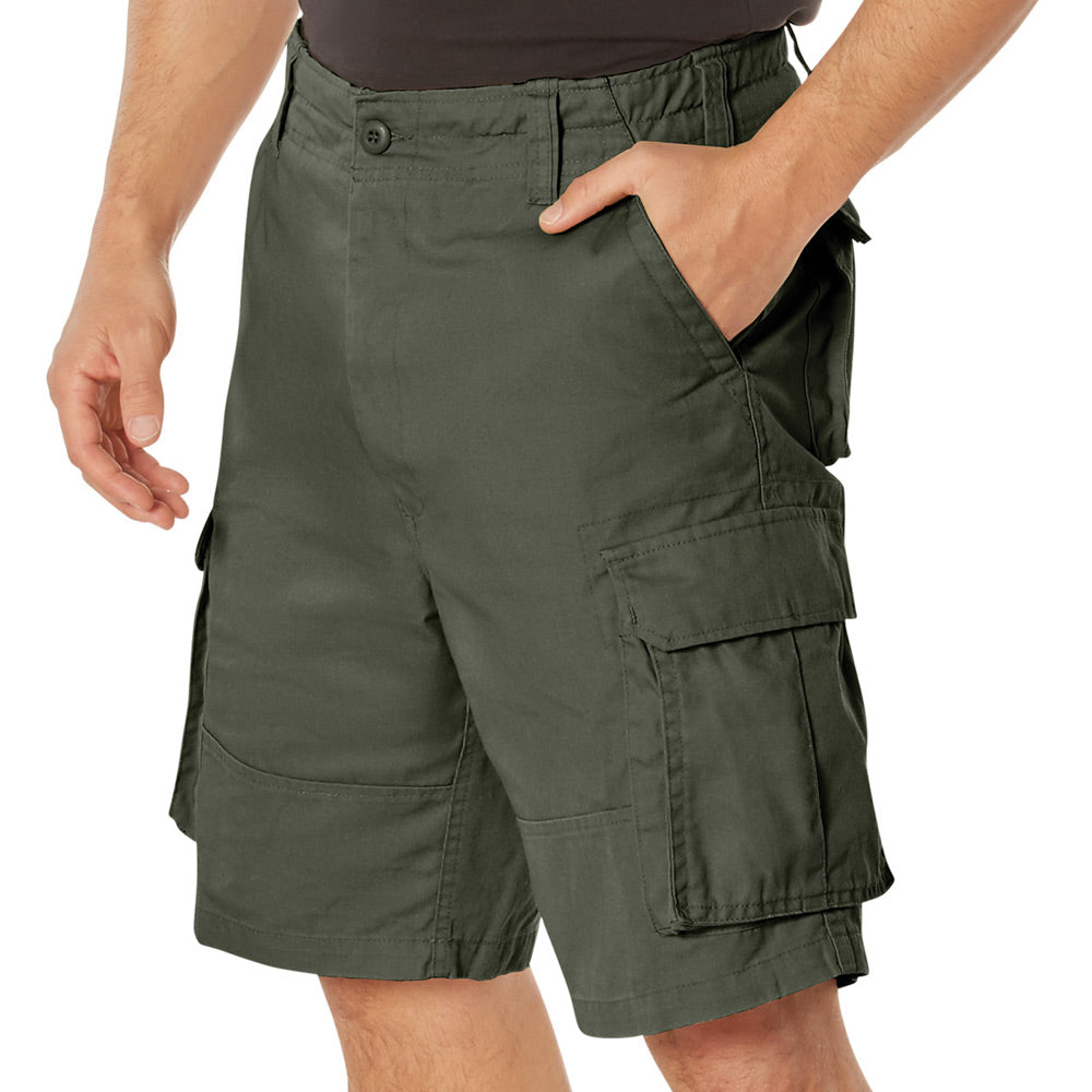 ROTHCO VINTAGE PARATROOPER CARGO SHORTS - OLIVE GREEN