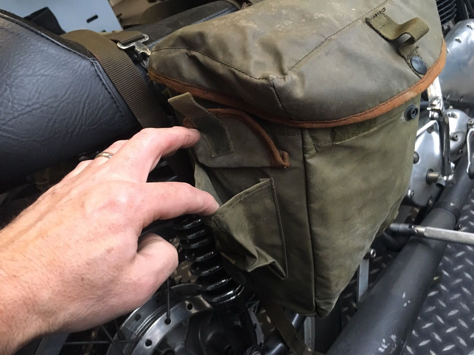 Motorcycle throw over discount panniers